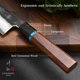 thumbnail image 5 of Cuchillo de chef KAWAHIRO negro forjado VG10 210 mm con caja de madera, 5 of 8