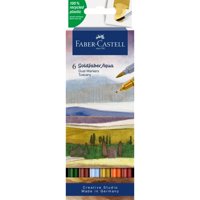 Faber Castell - Marcador Dual Goldfaber Aqua Faber-Castell X6 Colores Toscan