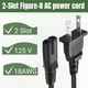 thumbnail image 5 of Cable de alimentación Qnanw 3 m 2 clavijas 125 V negro para televisor, 5 of 7