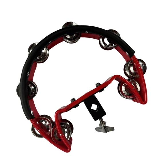 Hi Hat Pandereta Agitador De Acero Inoxidable Para Kits De Batería KTV Entusiastas Fiesta Rojo
