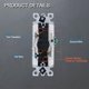 thumbnail image 5 of Interruptor de luz ThUnderway Decorator Paddle Rocker de 3 vías, 15 A, 5 of 9