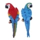 thumbnail image 4 of 2x Pájaro De Resina De Loro Realista Animal 31cm Mirada Azul A La Derecha + Mirada Roja A La Izquierda, 4 of 5