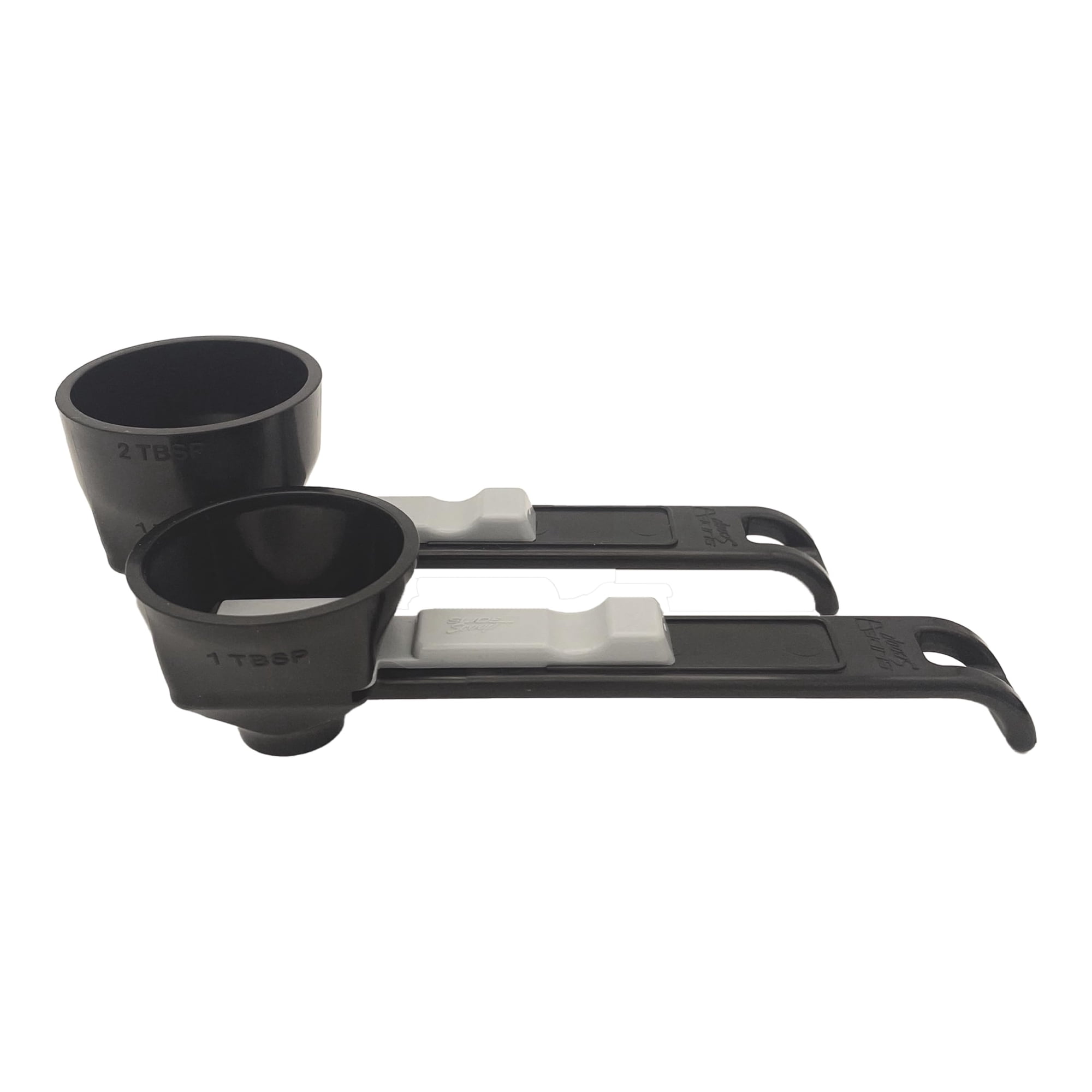 Juego De Cucharas Dosificadoras Slide Scoop Original, Color Negro (1 Y 2 Cucharadas)