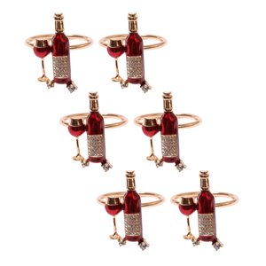 Bothyi - Juego De 6 Hebillas Para Servilletas Que Adornan La Instalación Fácil Para La Boda De La Mesa De La Cena