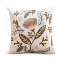 Genérico - Fundas De Cojines Bordadas A Elección 45X45 Diseño 56 Color Blanco