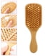 thumbnail image 2 of Cepillo de pelo de bambú para mujer, para el crecimiento del cabello rizado, cepillo de paleta natural para masajear y desenredar., 2 of 8
