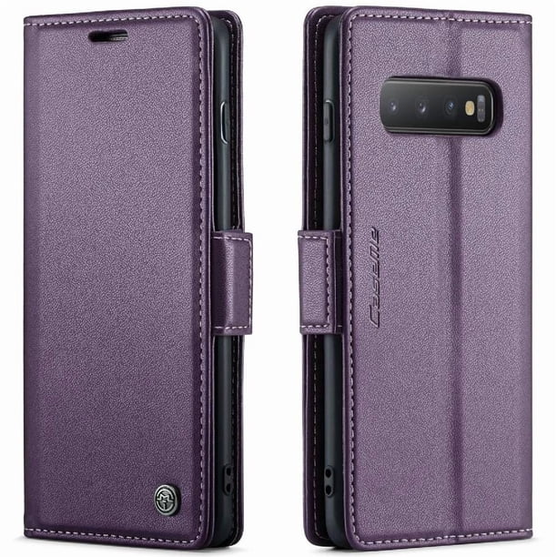 CaseMe tipo cartera Samsung Galaxy S10 con cierre magnético, RFID, tarjetero, soporte, carga inalámbrica