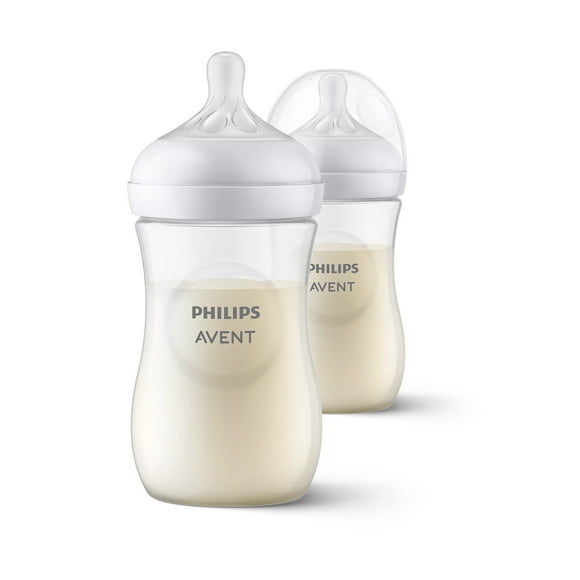 Mamadera Avent Natural Response 1m+ 260ml Traslúcido Libre BPA 2UN
