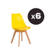 thumbnail image 2 of Silla de comedor Tienda El Garage Eames acolchada color amarillo x 6 unidades, 2 of 2