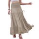 thumbnail image 2 of INSPIRE CHIC Faldas Maxi de Verano para Mujeres 2026 Cintura Alta Elástica Falda de Playa Línea A con Bolsillos XL Caqui, 2 of 6