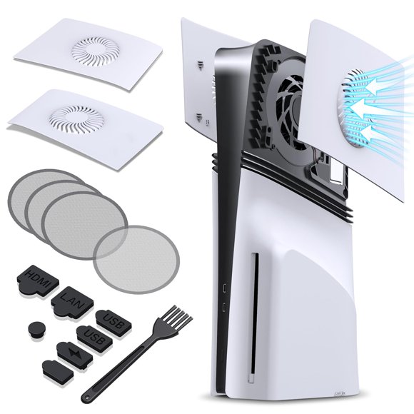 Kit de Refrigeración para PS5 Pro GRAUGEAR con Placas Frontales Antipolvo y Filtro