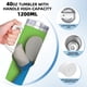 thumbnail image 5 of Babar Vaso aislado de acero inoxidable con asa, diseño temático, regalo para familia, amigos y fans; incluye pajita y encaja en el portavasos estándar, 40 oz, 5 of 6
