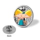 thumbnail image 3 of ¡Oye, Arnold!-Theme Round Button Badge: Premium Metal Construction, Ideal for High-End Events 2.8 cm, 3 of 6