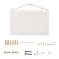 Bothyi - Tablero De Corcho Con 10 Chinchetas Para Colgar En La Pared, Para Decoración Del Hogar, Sala De Estar, Color Blanco