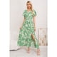 thumbnail image 2 of Maxi Vestido Largo Mujer Cruzado Manga Corta Estampado 3368, 2 of 3