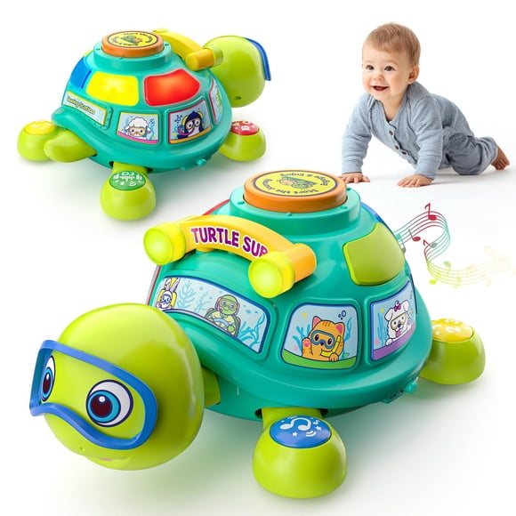Tortuga Musical Para Gatear Para Bebés De 6 A 12 Meses Con Sonido