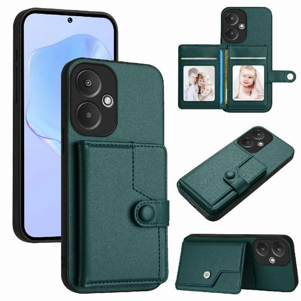 FOXDOCK Funda para Xiaomi Redmi 13C 5G con Bloqueo RFID - Diseño Elegante con Cierre de Botón
