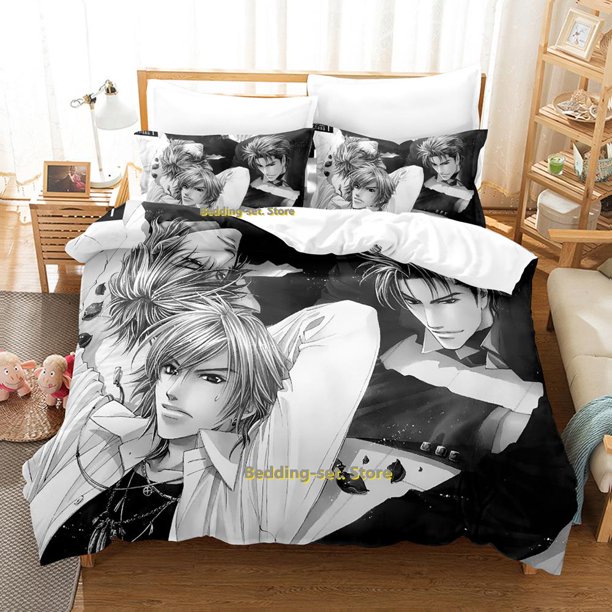 Brother X Brother Bedding Set Single Twin Full Queen King Size Bed Set Adult Kid Bedroom Duvetcover Sets 3D Anime Bed Sheet Set Bed Sheets