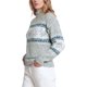 thumbnail image 4 of INSPIRE CHIC Suéter de Punto de Chenilla con Copo de Nieve para Mujer Cuello Simulado Ajuste Suelto Mangas Largas Grande Gris, 4 of 6
