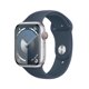 thumbnail image 1 of Reacondicionado Funda de aluminio plateado para Apple Watch Series 9 [GPS + Cellular 45 mm] con correa deportiva azul tormenta S/M (renovada), 1 of 5