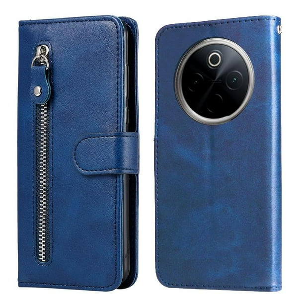 Funda con Cremallera para OnePlus 13, Carcasa Cartera de Cuero PU con Soporte y Tarjetero