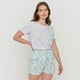 thumbnail image 3 of Pijama Mujer Bolsillo Estampado Petalos Gris Corona, 3 of 5