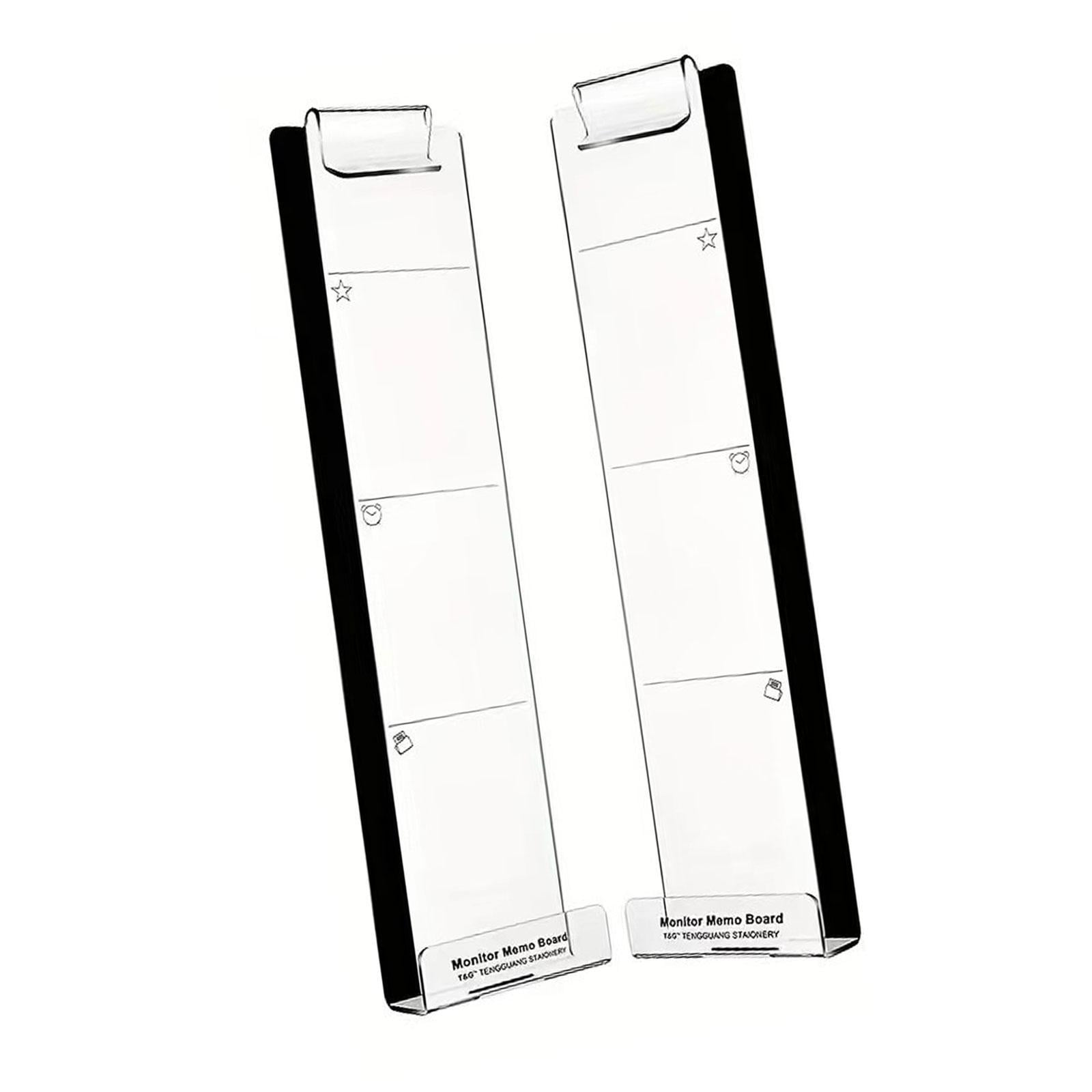 Ioensy - Tableros De Notas Para Monitor De Ordenador, Tableros De Mensajes De Oficina Prácticos Y Modernos, Tipo Curvado, 2 Piezas