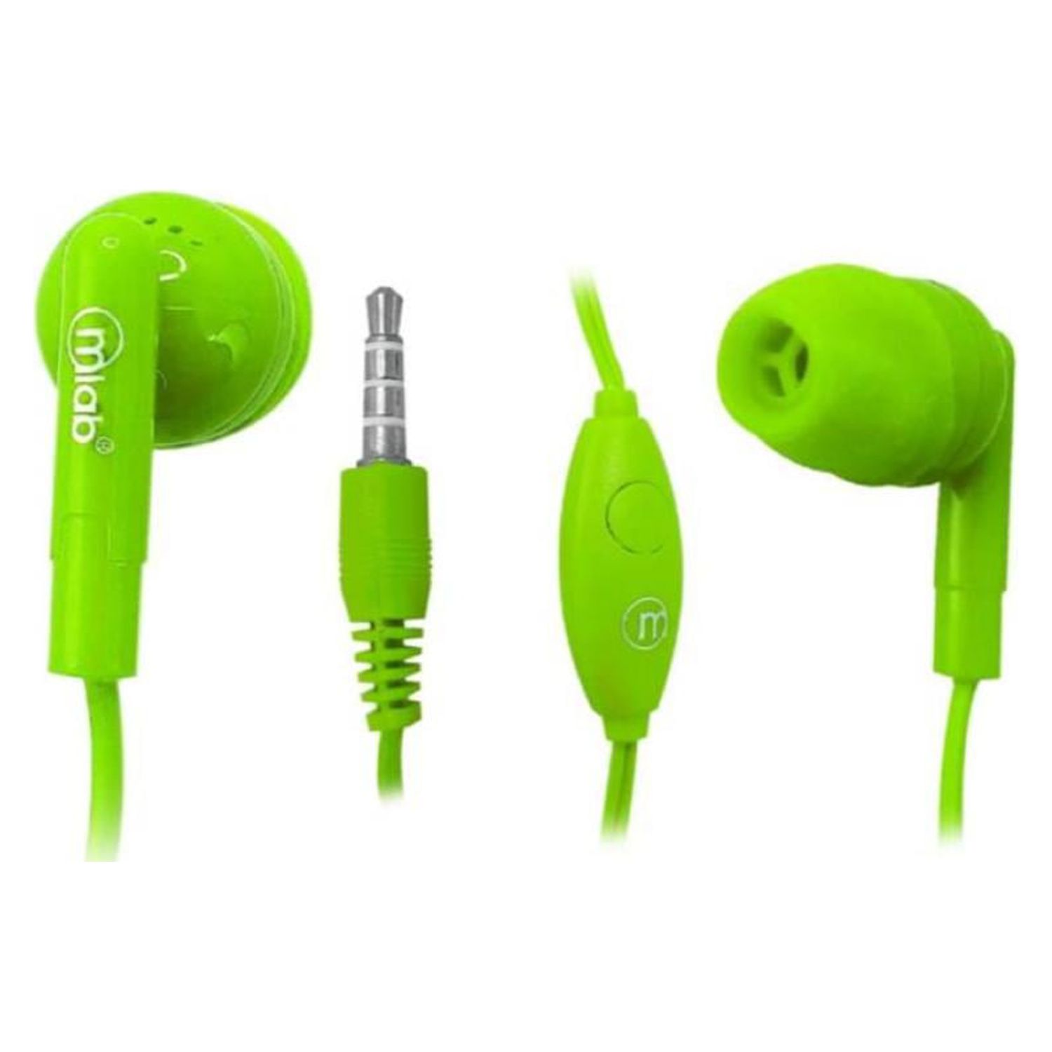 Mlab - Audifonos Manos Libres Jack 3.5 In Ear Verde Gummy