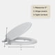 thumbnail image 4 of Asiento de inodoro Achim Fantasia de vinilo blando plateado de 43 cm estándar, 4 of 7