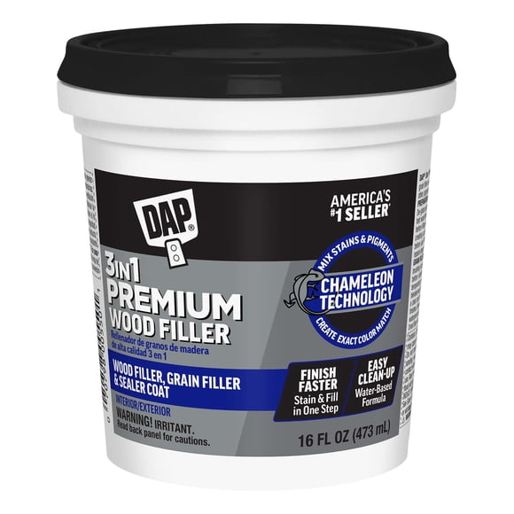 Relleno de madera DAP Products Premium White, 473 ml