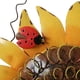 thumbnail image 5 of Pajarera decorativa colgante de metal con forma de girasol con vista en E, 5 of 6
