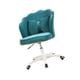 thumbnail image 3 of Silla De Oficina Giratoria Con Ruedas Silla Giratoria Para Sala De Lectura Tocador De Maquillaje Verde, 3 of 5