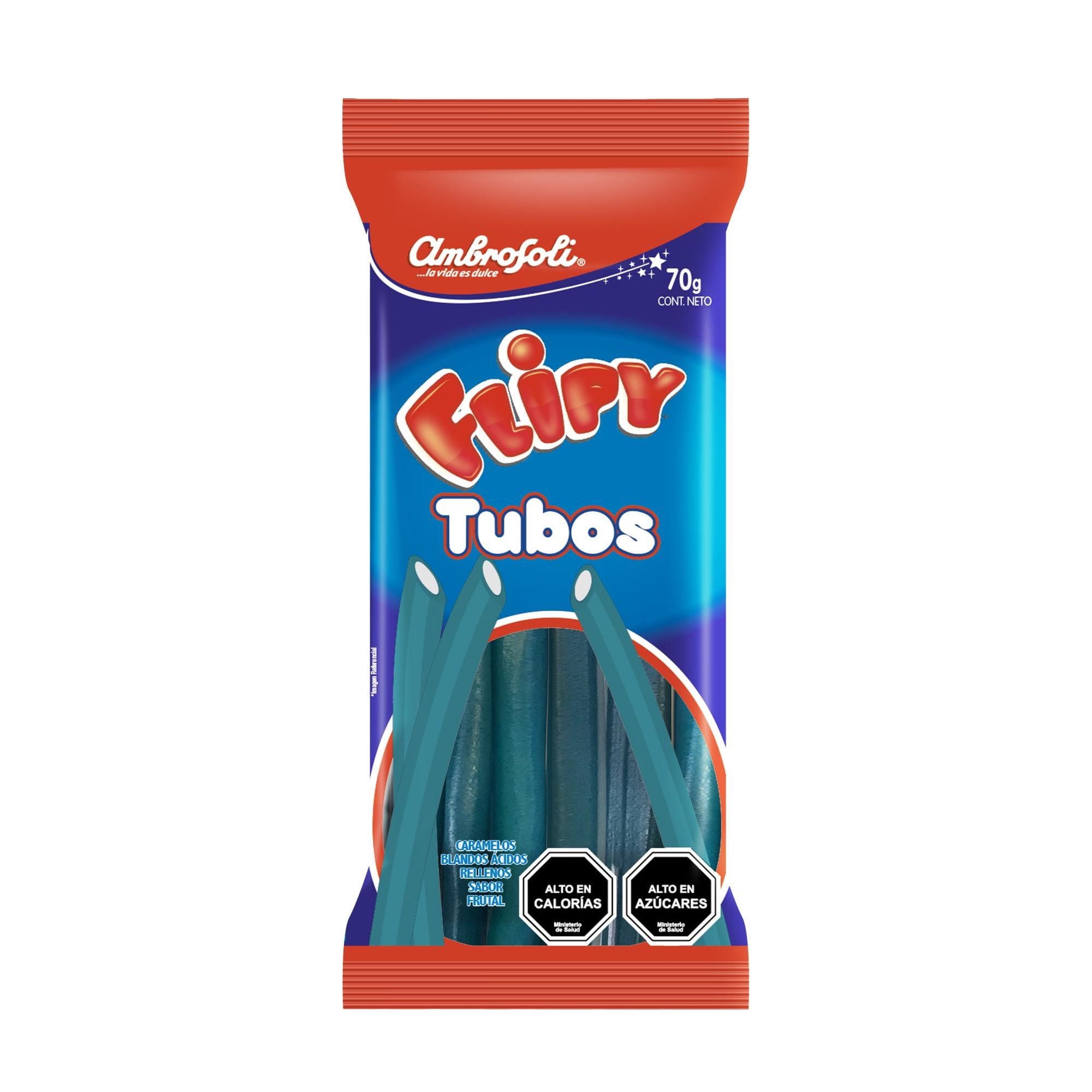 Caramelo Tubos Flipy 70 g Ambrosoli