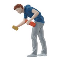 Magideal - Diorama Figura Decoración De Casa De Muñecas Pintado Realista Lavado De Autos Niño Modelo En Miniatura Para Diseño De Escena De Parque Accesorios De