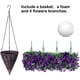 thumbnail image 2 of Cesta Colgante Con Flores Artificiales Purple Morning Glory, 2 of 7