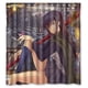 thumbnail image 1 of Cortina de ducha de anime con diseño de chica elegante, juego de cortina de baño con ganchos, tamaño 66 x 72 pulgadas, 1 of 3