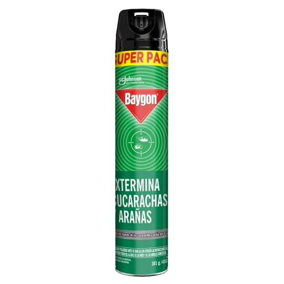 Insecticida Aerosol Verde Mata Arañas y Cucarachas, Aerosol 450 cc