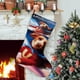 thumbnail image 1 of Calcetín De Navidad De Lino Blanco Underdog 45cm x 32cm, 1 of 5