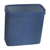 Magideal - Cubo De Basura Delgado Para Cocina Con Tapa, Cesto De Basura Multiusos Para El Hogar Y La Oficina, Contenedor De Basura De 11 X 5,3 X 10,7 Pulgadas Azul