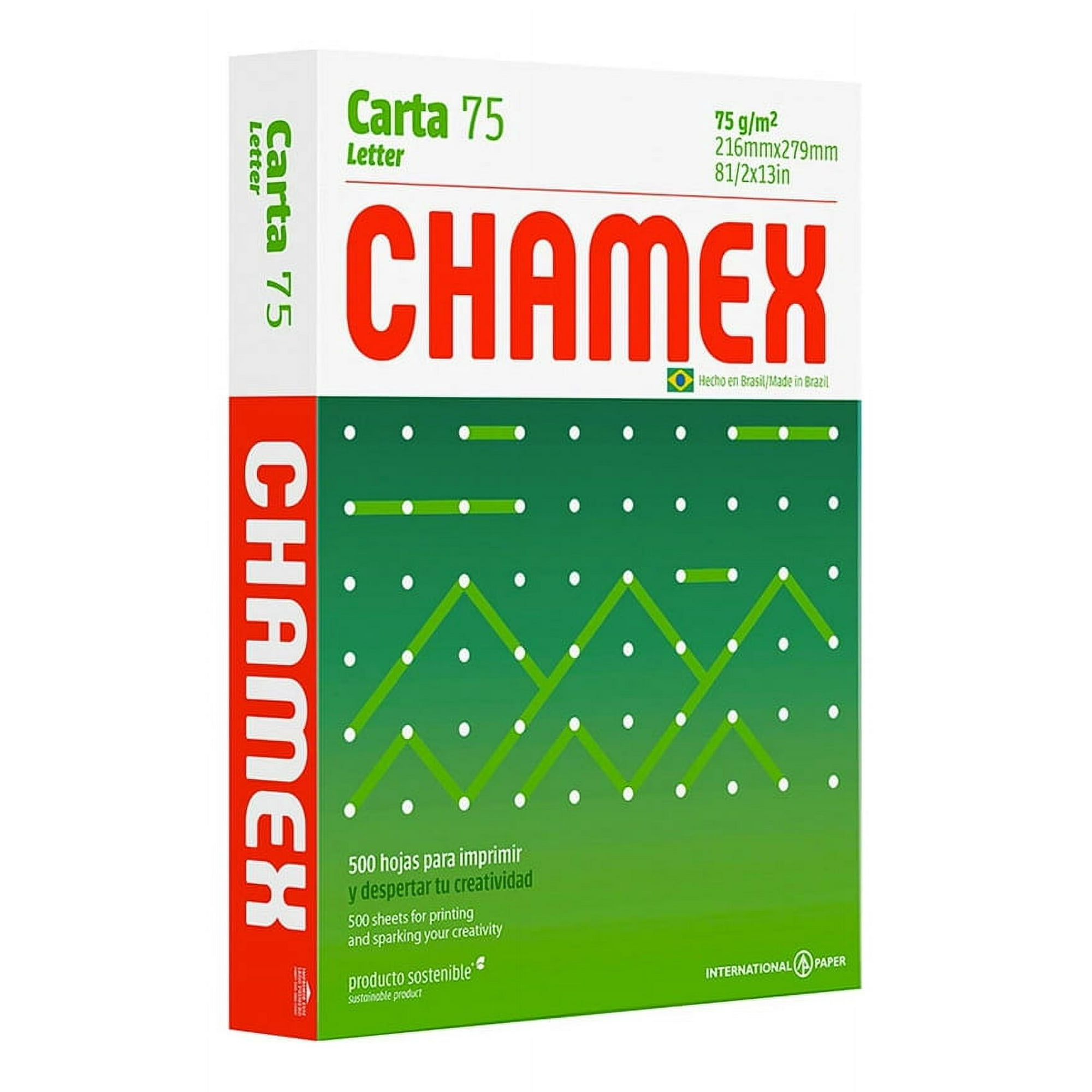 Resma Papel Tipo Carta Chamex - 500 Hojas - 75 Gr