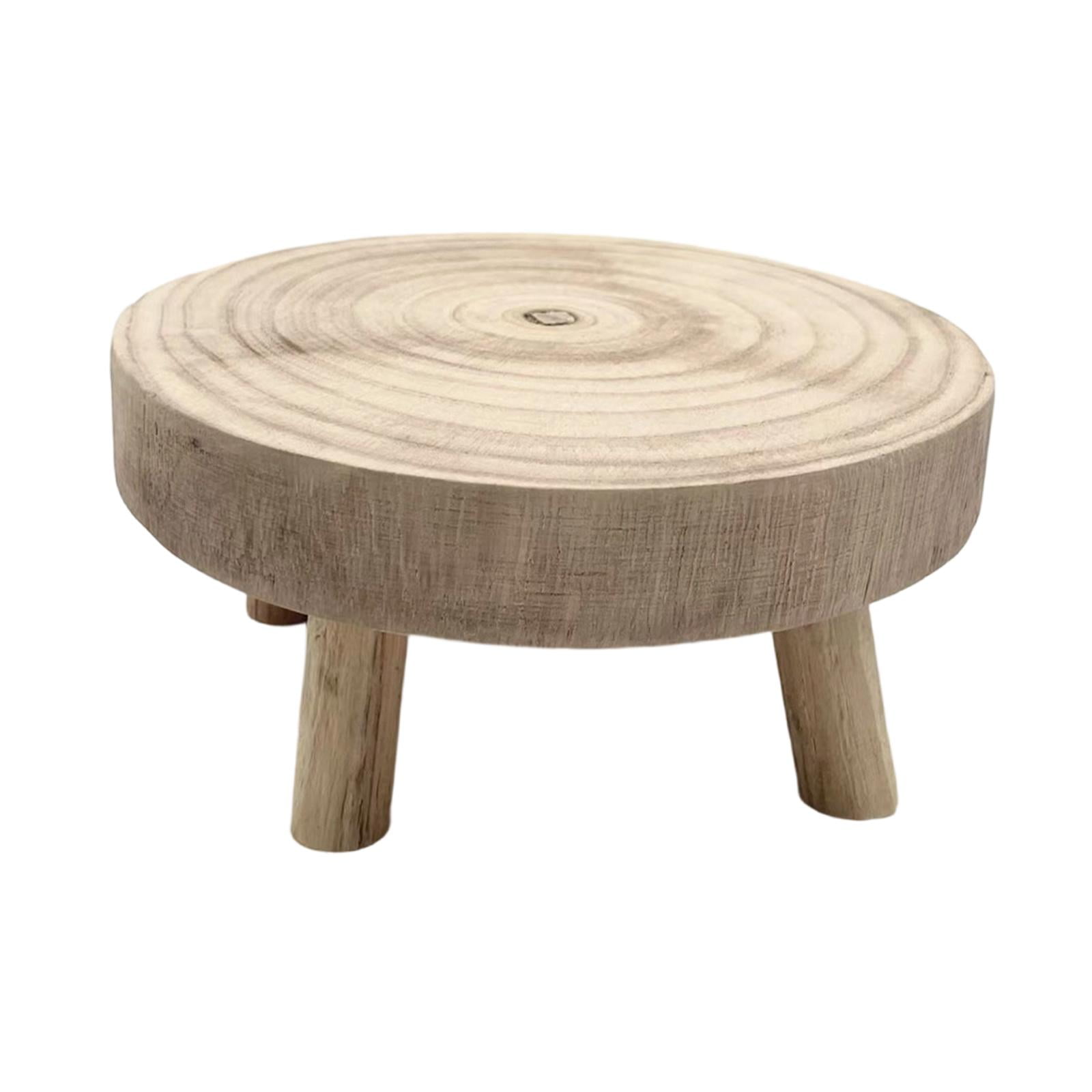 Magideal - Plant Stand Soporte Maceta Banco Redondo Madera Pedestal Decorativo Multifuncional Para Flores Plantas Macetas Y Lámparas Adecuado Para Jardín Mesa Es S