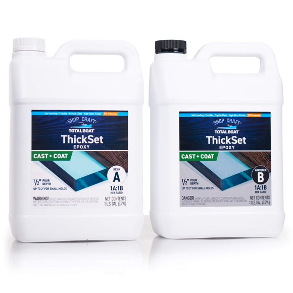 Resina epoxídica TotalBoat Thickset Deep Pour, 7,6 L, curado rápido