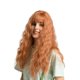 thumbnail image 5 of Pelucas Rizadas Onduladas Para Mujer De 22 Pulgadas, Resistente Al Calor, Peluca De Cosplay Con Flequillo Limpio, Naranja, 5 of 5