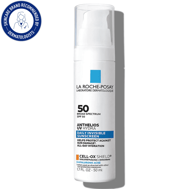 La Roche-Posay Protector Solar Facial Hidratante Anthelios UV Hydra FPS 50 con Ácido Hialurónico, 50 Ml