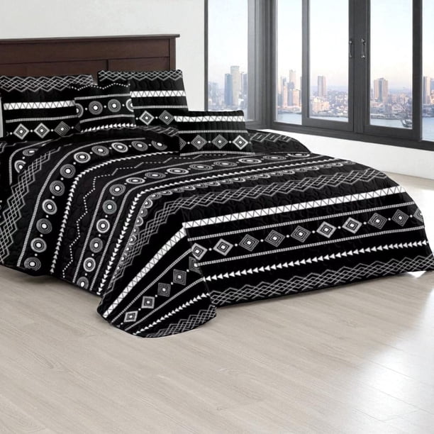 Cubrecama Quilt De Verano Super King Medida 270x290cm Delgado + 2 Fundas De Almohada CMVSUPERK-GS-13