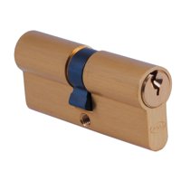 Cilindro Euro Poli 70Mm 5 Pin 3 Llaves Bronce Satín