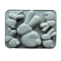 Genérico - Molde Silicona Conejitos De Pascua Diseño C