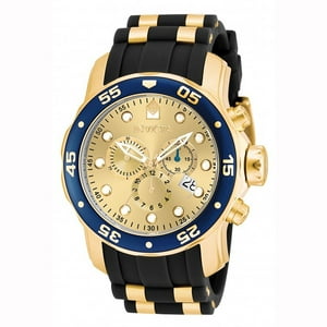 Reloj Invicta Pro Diver Con Esfera Dorada Y Caucho Negro 178841