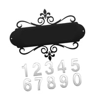 Bothyi - Placa De Dirección Con Números De Casa De Hierro Modernos Para Vallas Interiores Y Exteriores