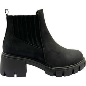 Botin Mujer Negro Plataforma Venecia Detogni